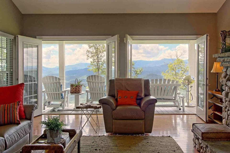 This house has 4 sets of double French doors to enjoy this amazing view.  
