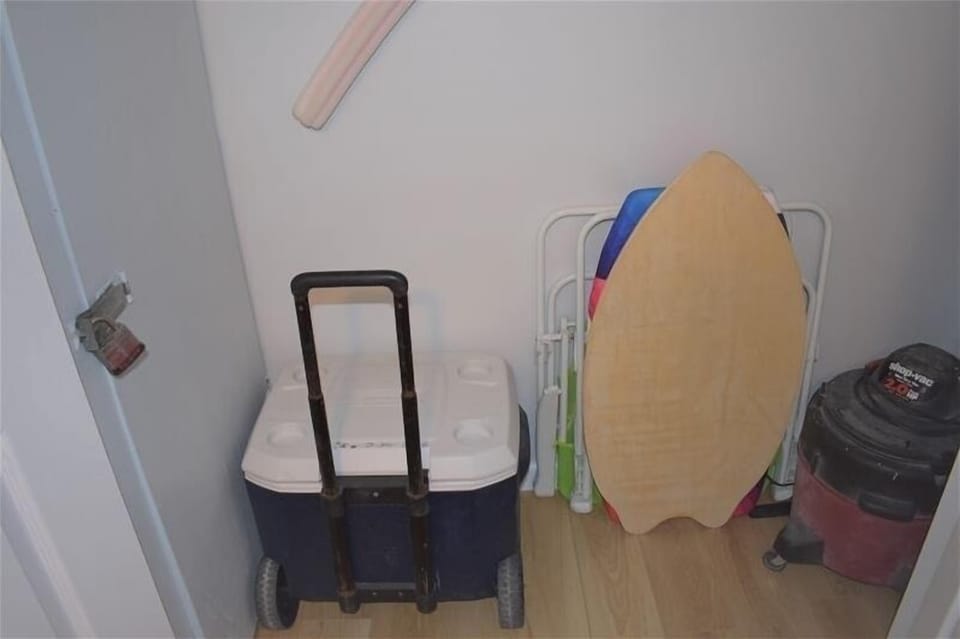 Beach supplies + umbrella