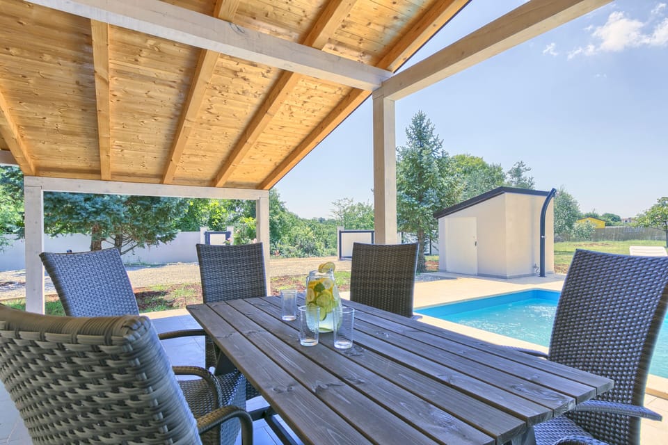 Terrace with outside table