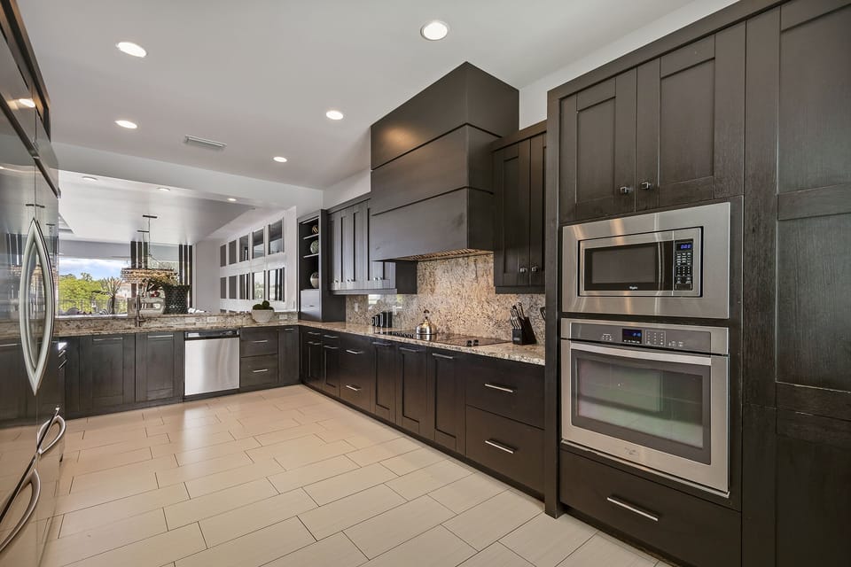 A fully equipped modern kitchen is perfect for making meals together