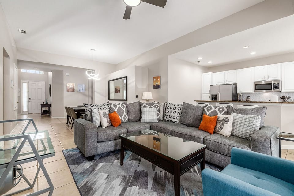 A large open floor plan throughout