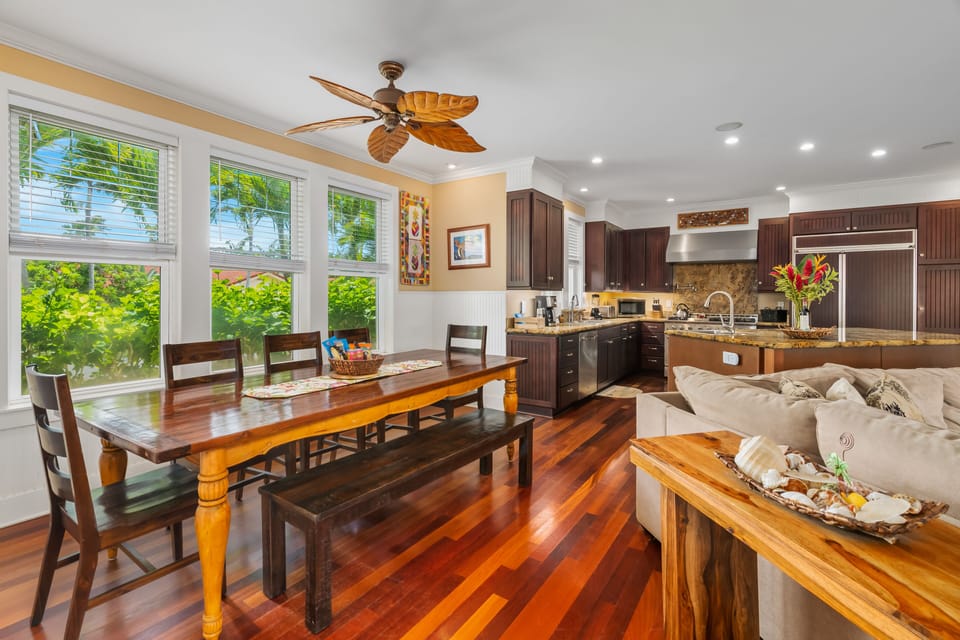 Spacious dining area