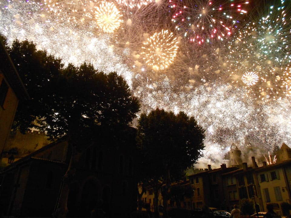 Bastille Day fireworks as seen from the apartment