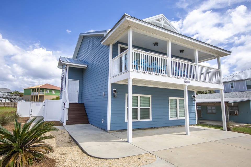 Breezy Blue Cottage Exterior