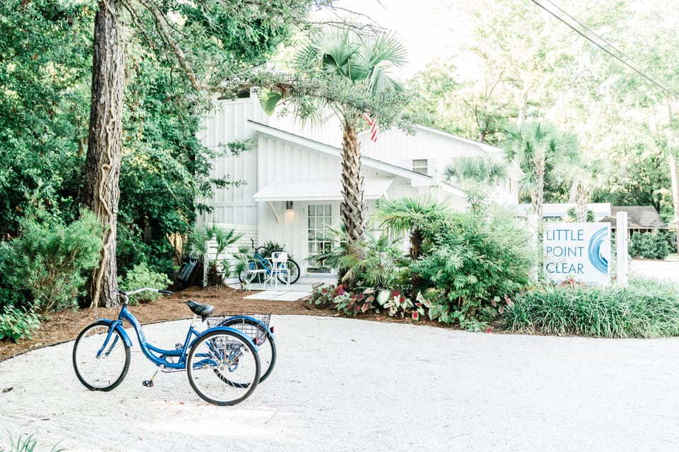 Complimentary bikes and the eastern bike trail is across the street