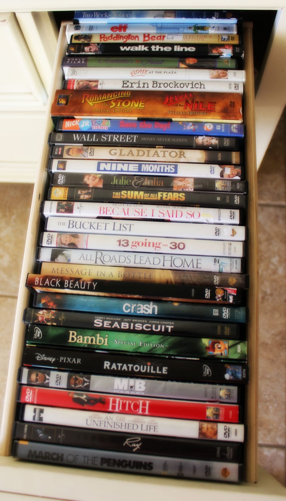 Some of more than 50 DVDs for all ages. Several games and beach toys, too!