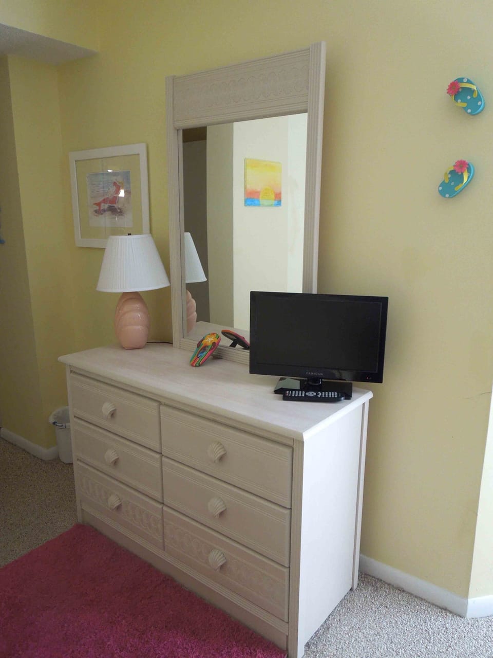 new flat screen in this bedroom too