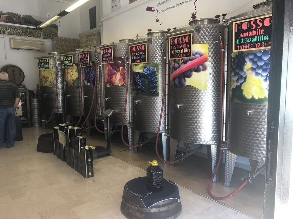 Local wine shop €1.60 ltr! 