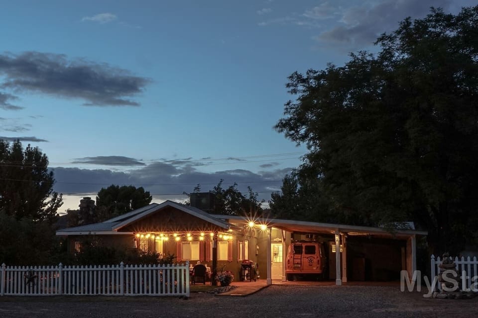 Front of the Western Star Bungalow. The Star Garage is the left side of the carport