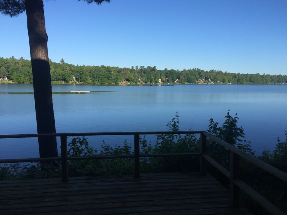 The view from the deck, master bedroom, dining room, etc.