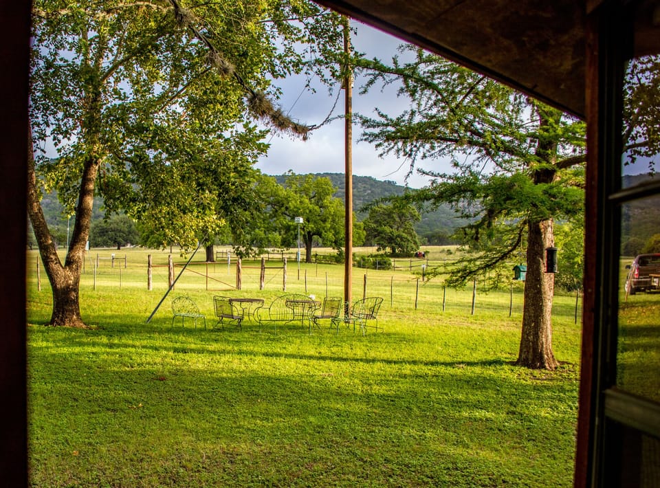 Relaxing area in back yard to watch, see & listen to birds,wildlife & stargazing