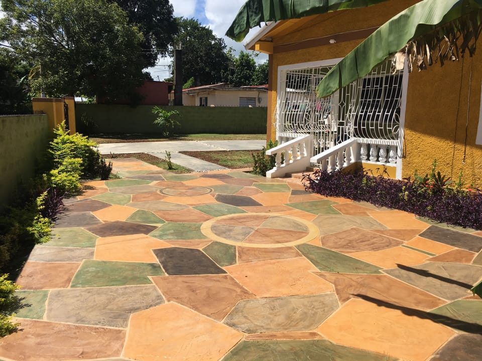 Doing Yoga on this beautiful patio!!