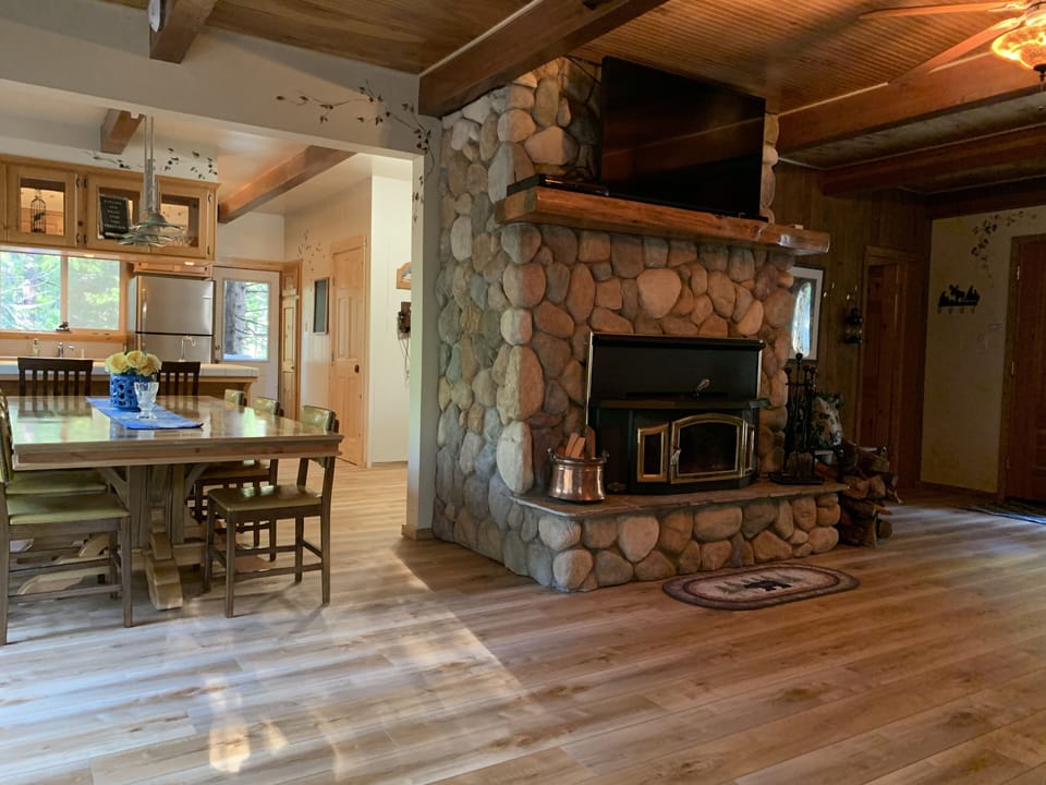 Dining and living room areas