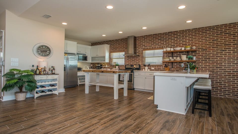 Kitchen view from living room. All new appliances April 2023.