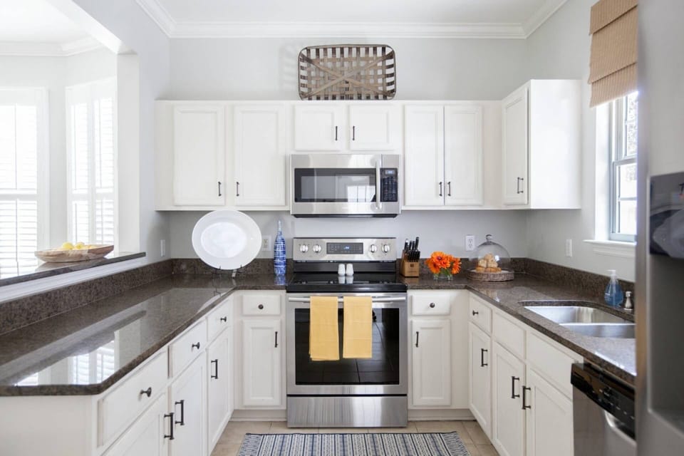 You'll love our fully stocked, sparkling kitchen!
