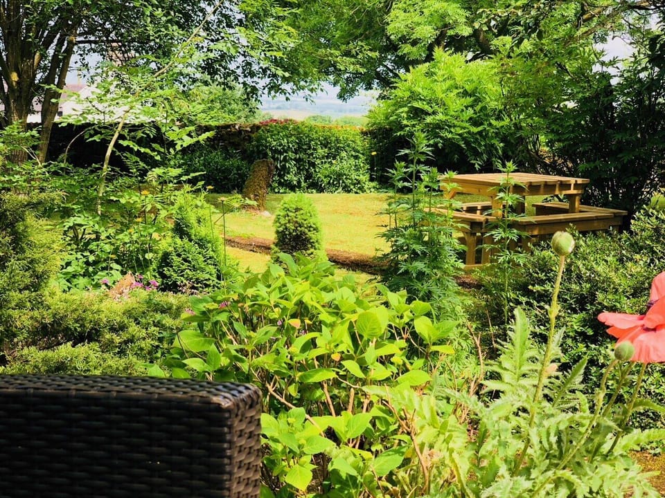 Private cottage garden with stunning views