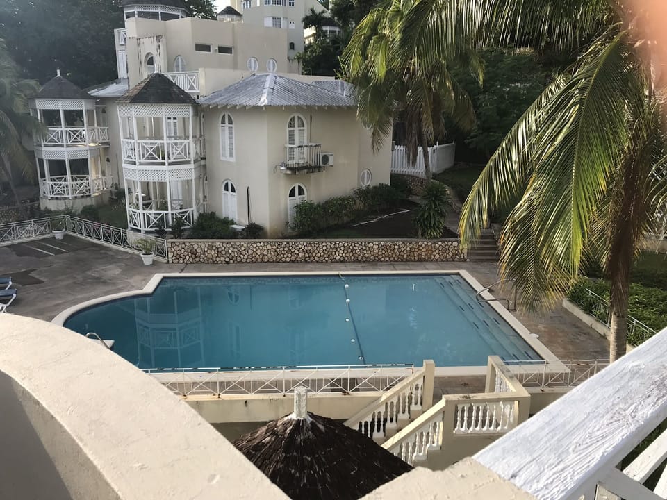 Pool view from private deck