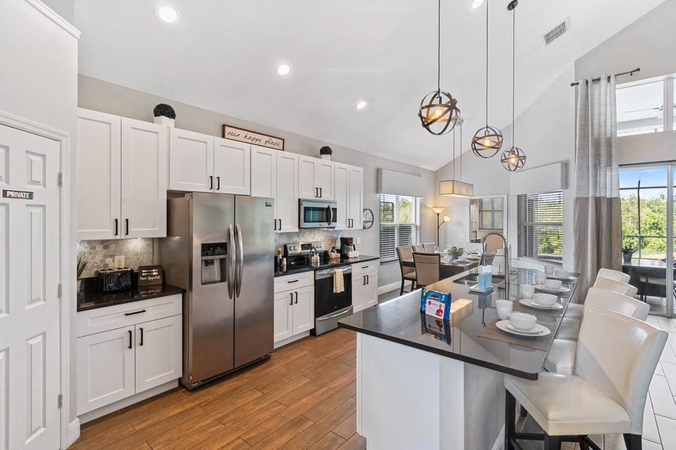 Fully equipped kitchen  With our fully equipped kitchen, you will find all the necessary amenities to prepare a tasty, home-cooked meal.