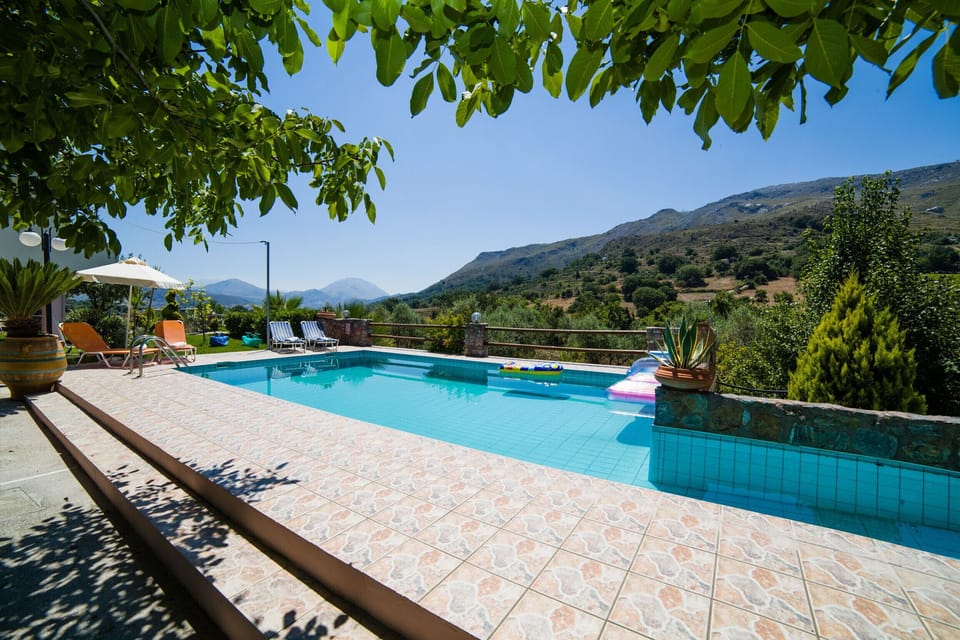 Private pool villa in beautiful countryside, swimming pool area