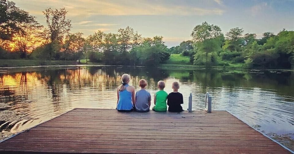 Our guests enjoying the pond.
