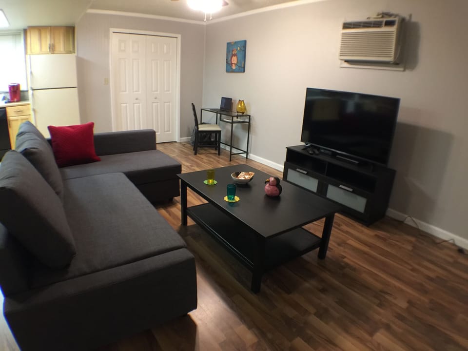 Living room with desk