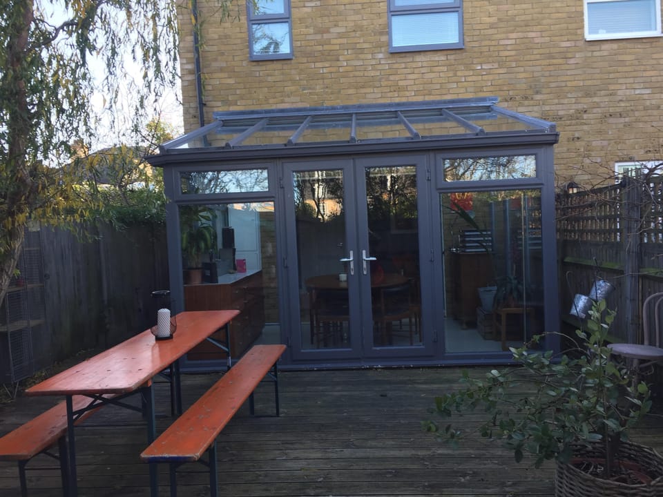 Decked south facing garden