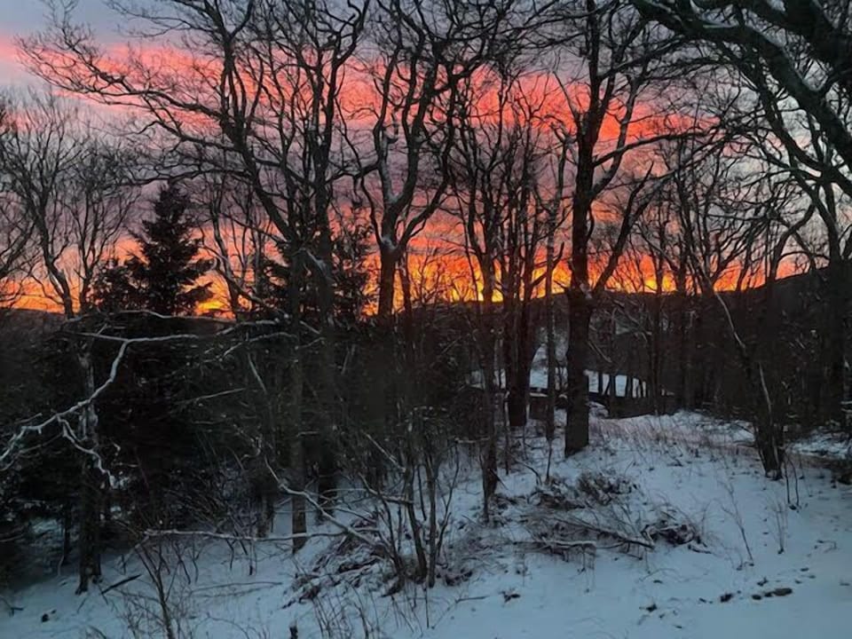 Winter Sunsets with Snow-covered Grounds at Top Of The World!