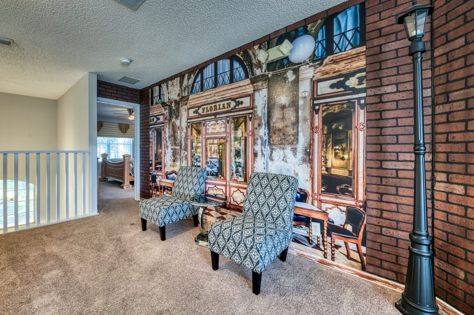 Themed upstairs themed landing area