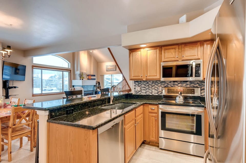 Newly equipped kitchen.