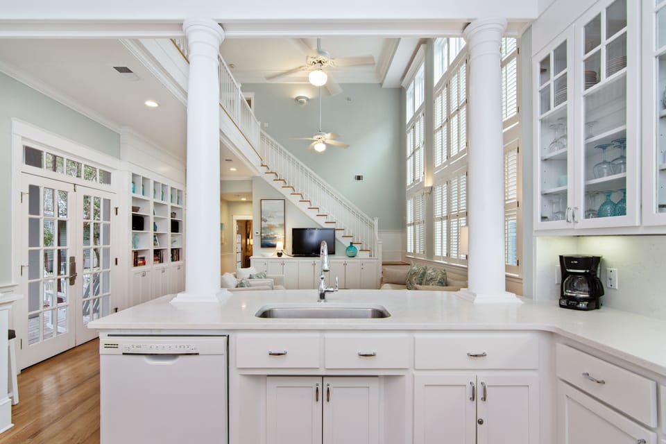 VIEW FROM KITCHEN TO THE LIVING ROOM