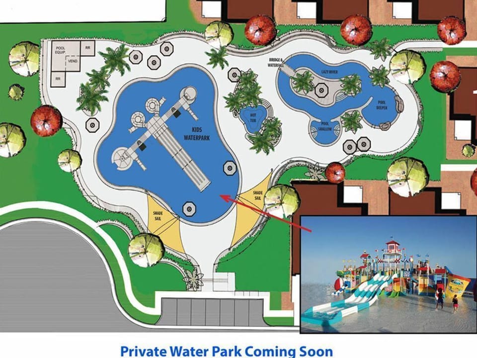 The waterpark is & admission is included for free for you when you stay with us!