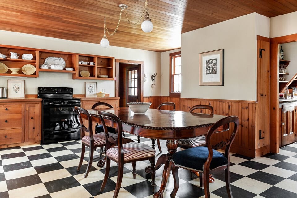 dining table and seating for 12