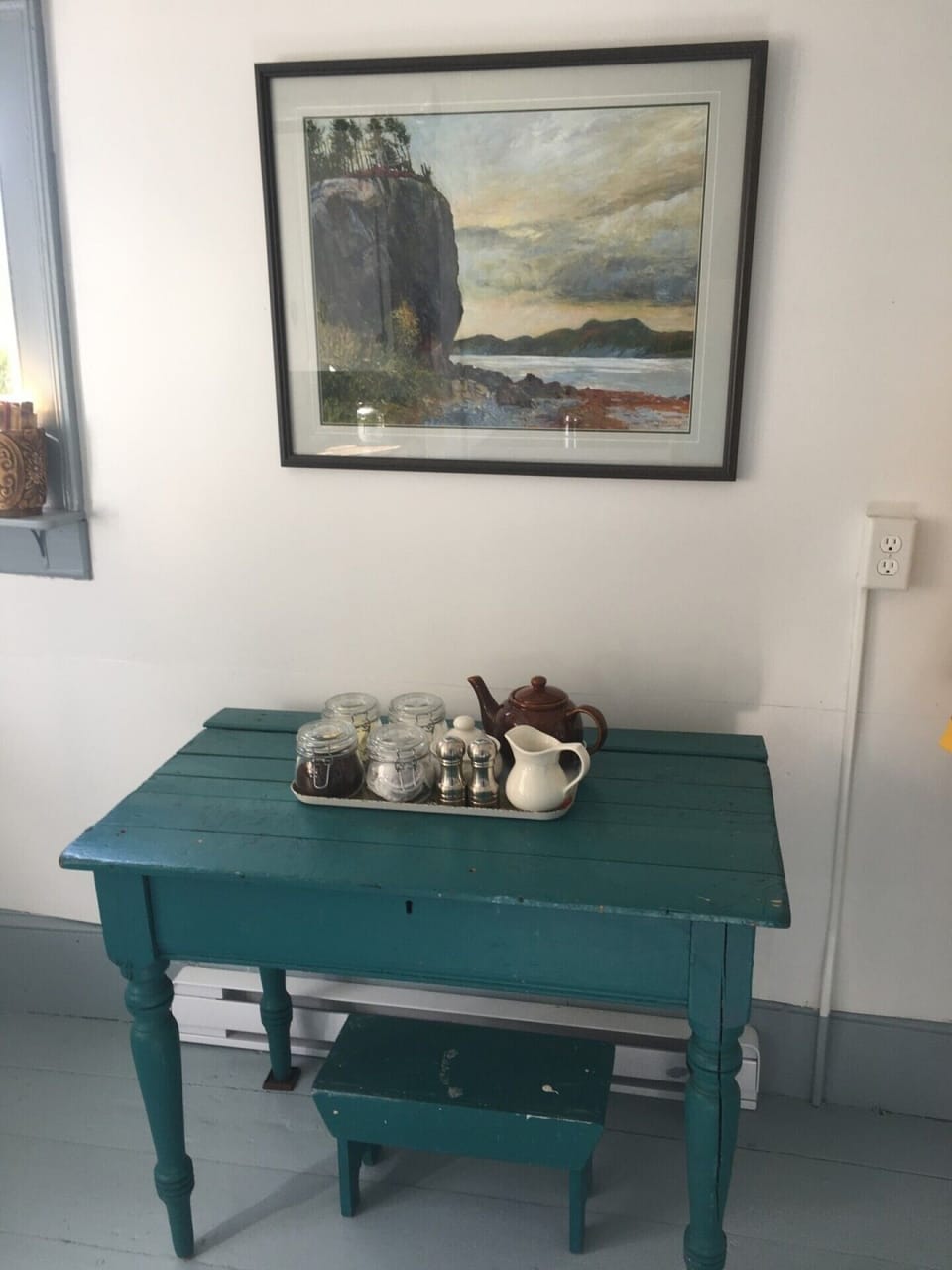 Coffee & tea station in kitchen