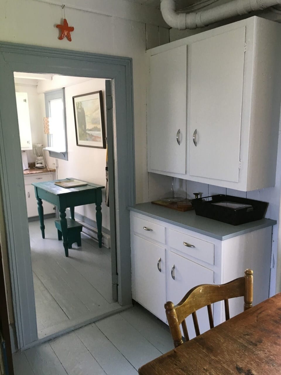 View from dining area to kitchen