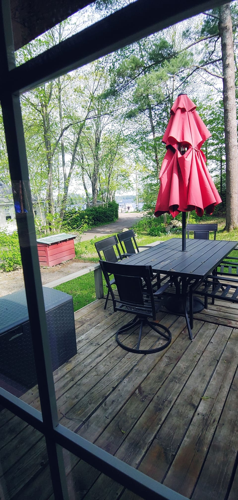 Front Deck, Patio Table with 6 chairs , View of the Lake 