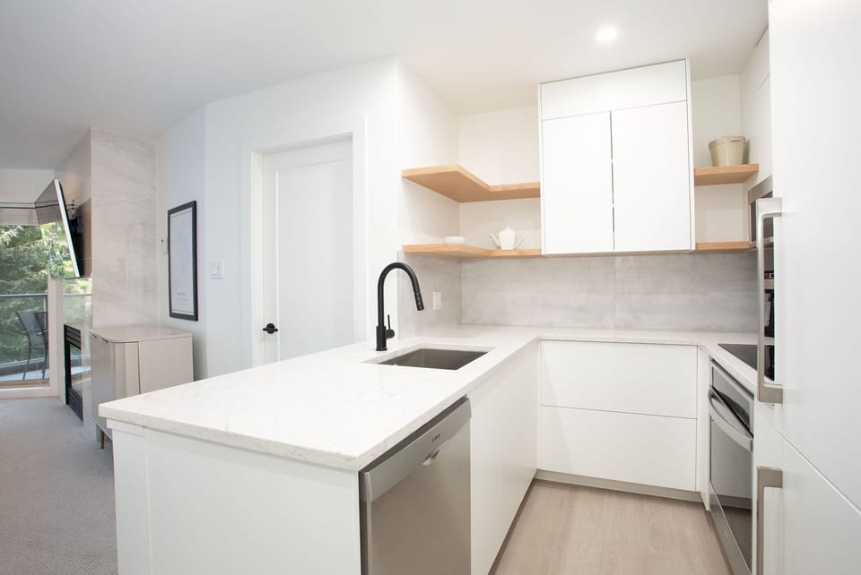 Fresh bright new kitchen