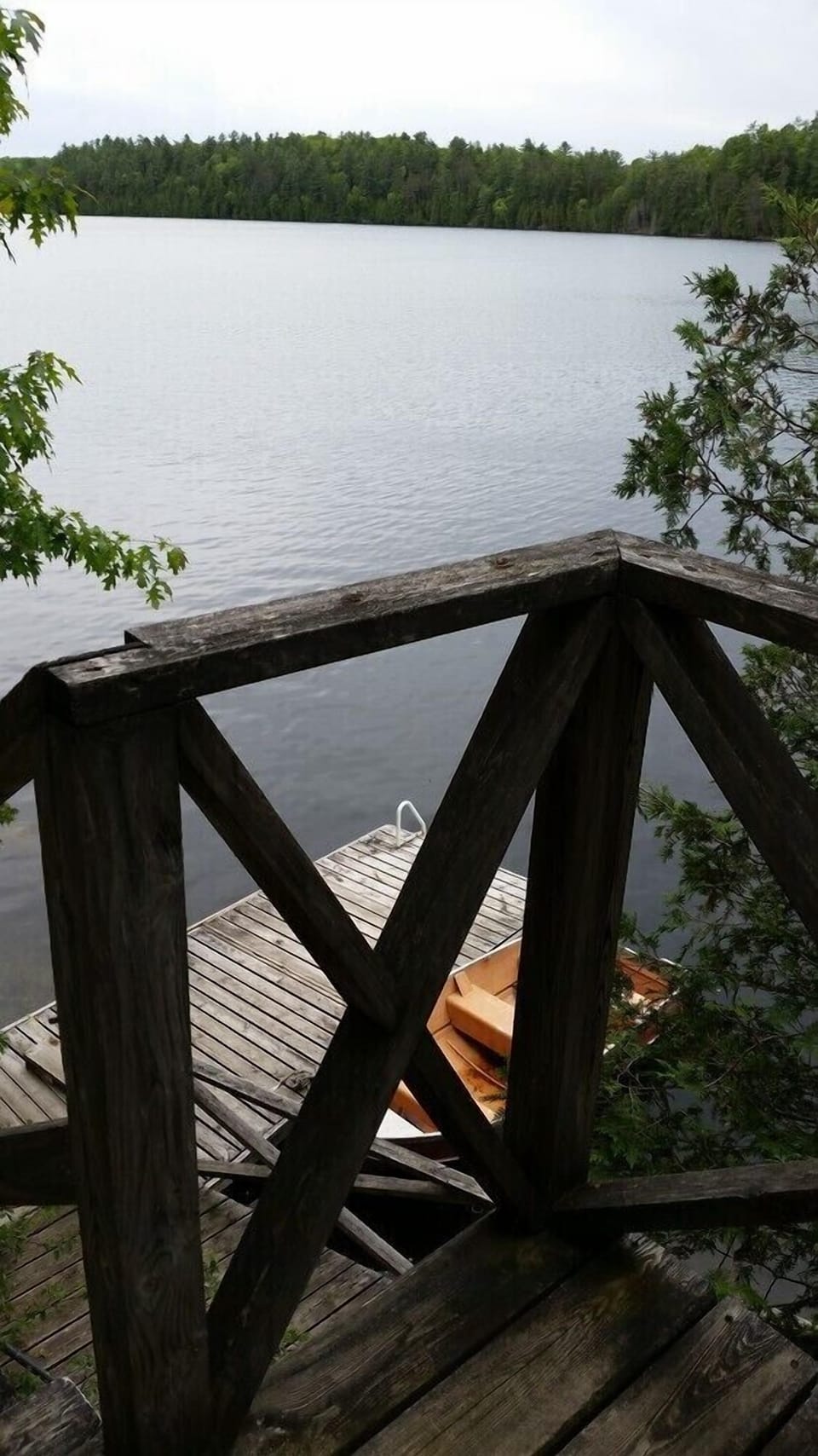 View from top of stairs