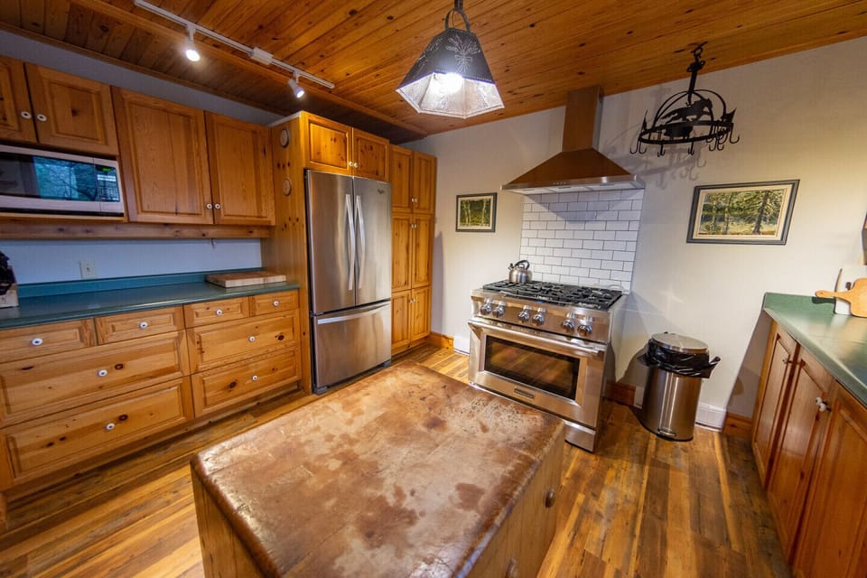 Kitchen with premium stainless appliances.