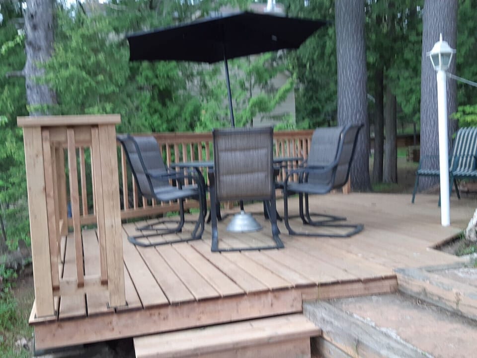 Deck with Patio set.