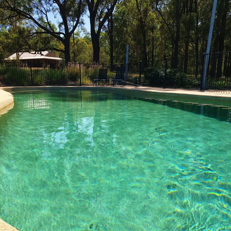 12 metre resort style salt water swimming pool shared between the cottages