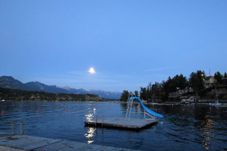 Gorgeous, summer moonlit night.