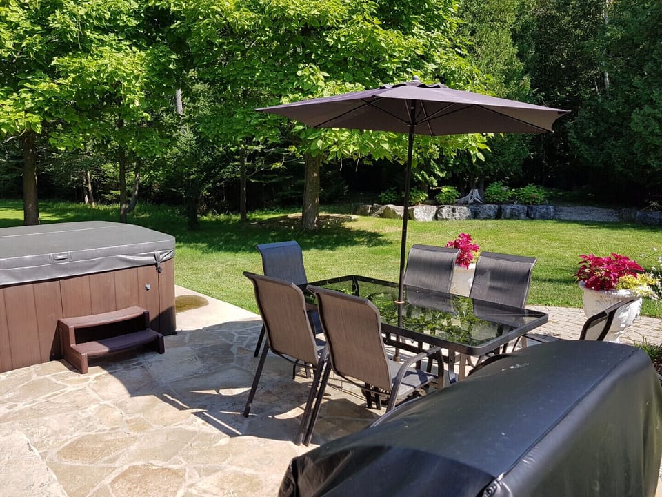 Hot tub and patio