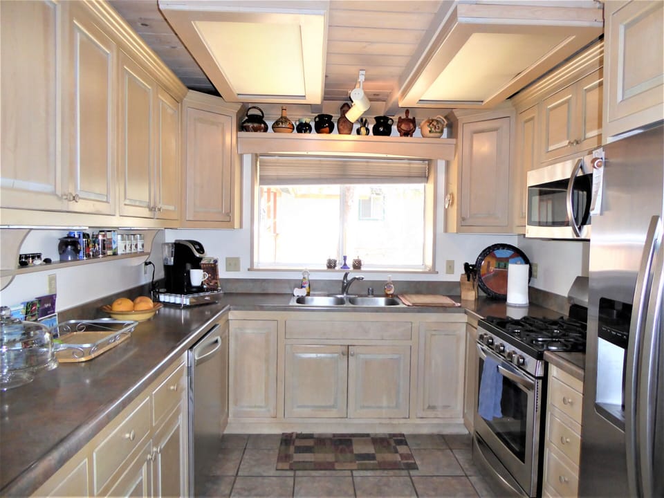 Fully stocked kitchen