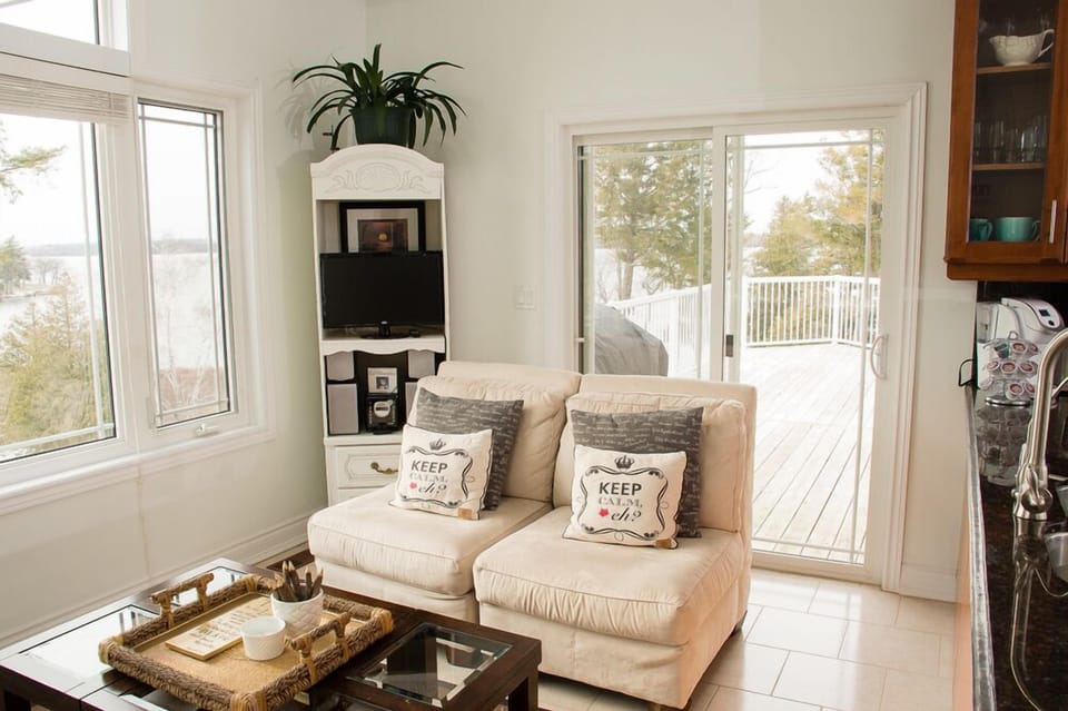 Sun Room off Kitchen With Walkout to Elevated Deck