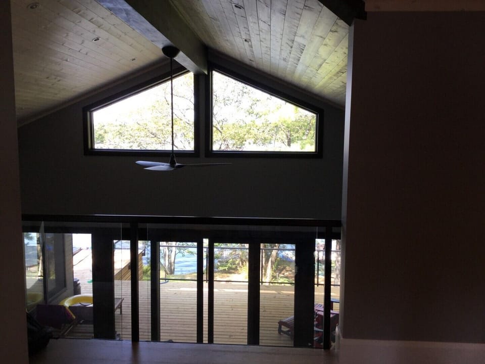 High vaulted ceilings.