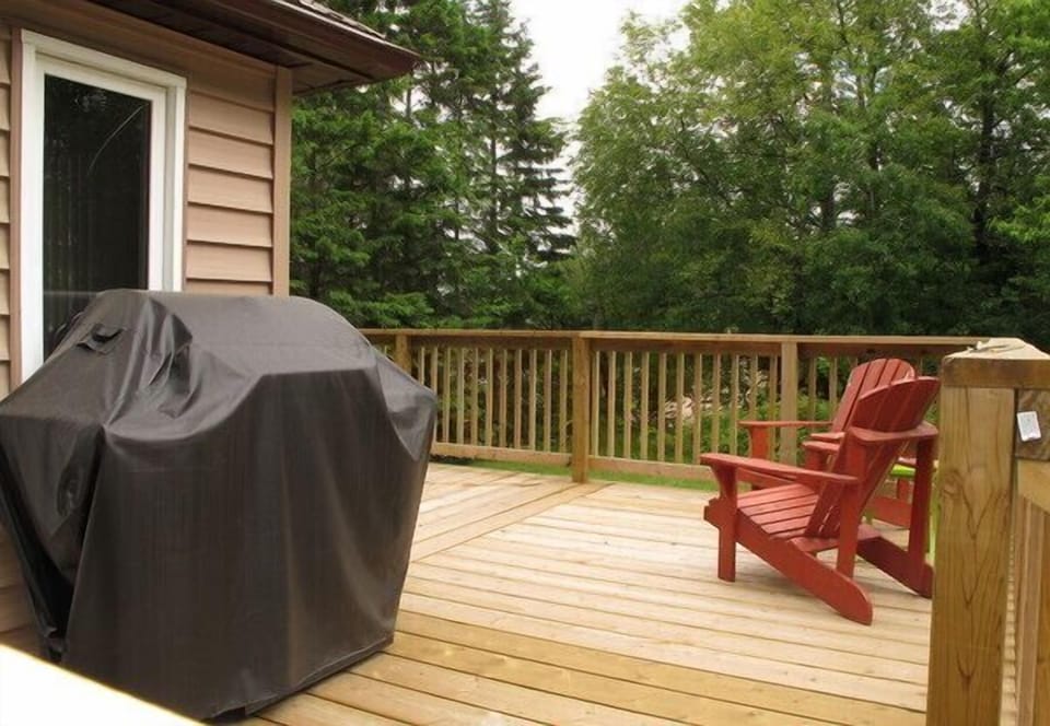 Deck, with propane BBQ