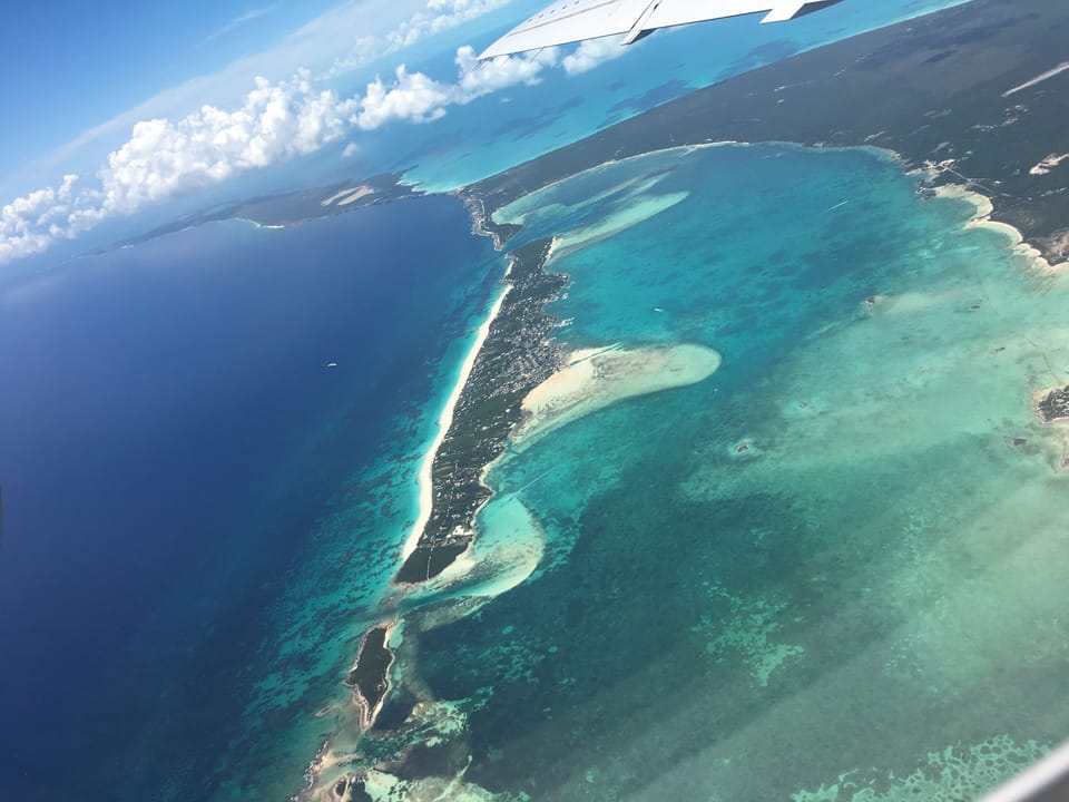 Arial shot of Eleuthera 
