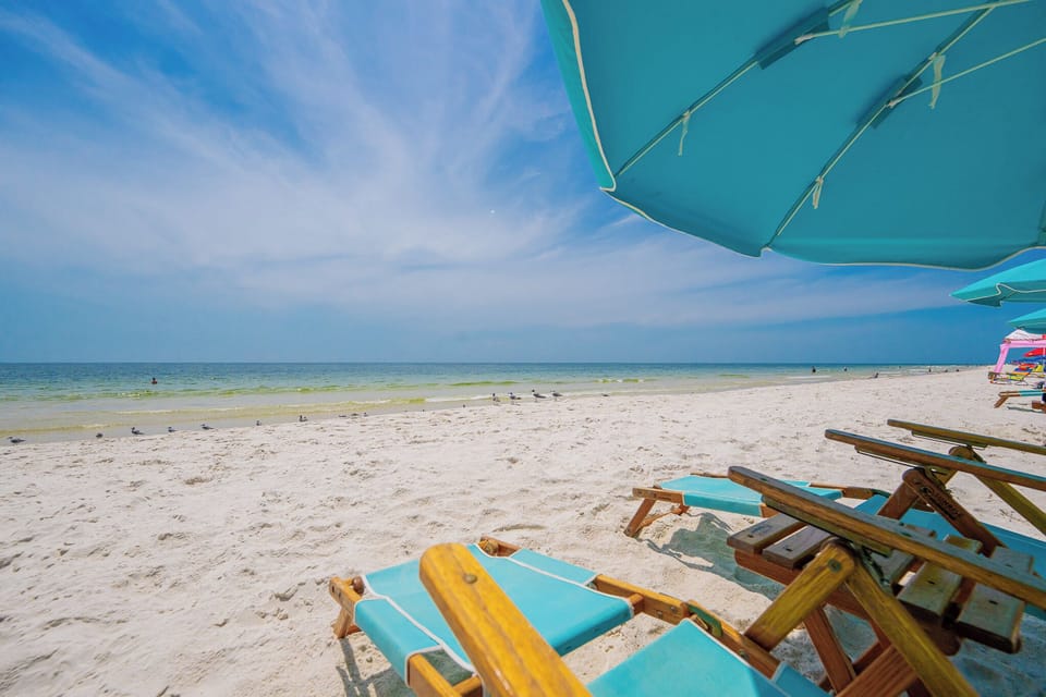 Enjoy a picture-perfect beach say surrounded by sunshine, soft sand, and beautiful Gulf views