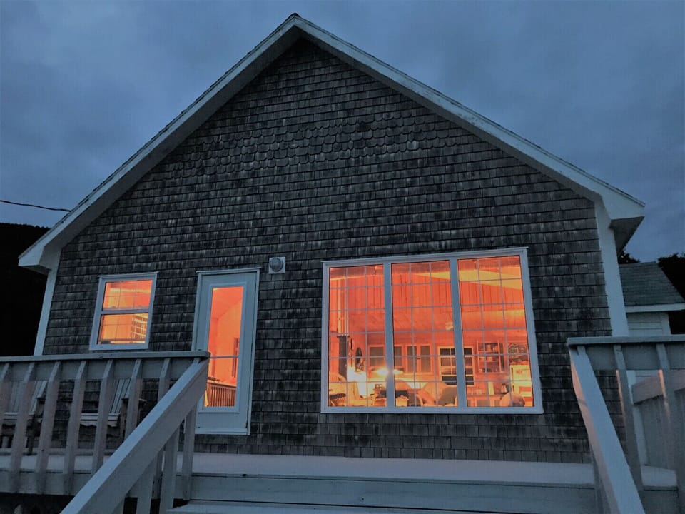 Cottage front at night (Guest Photo - Dan H)
