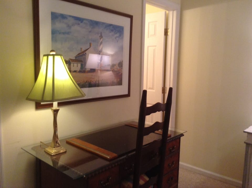 work area in master bedroom
